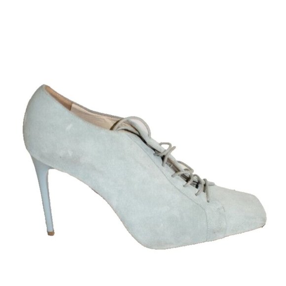 New! Acne Studios "Maeva Suede" Lace Up Square Toe Stiletto Heels 39 US 9 DD376 - Picture 2 of 9